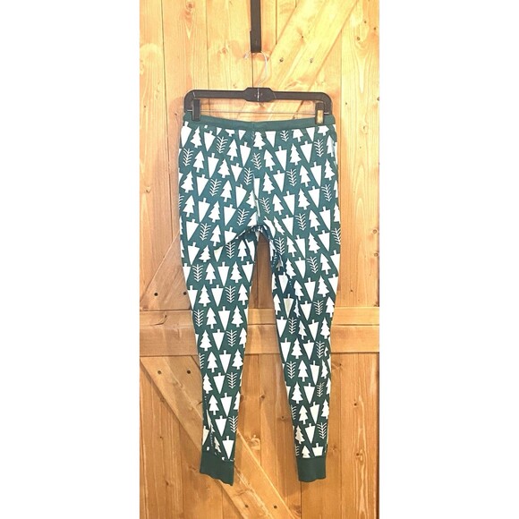 Hanna Andersson Organic Cotton Pajama Set Christmas Trees Holiday Top L Bottom M - Picture 5 of 16